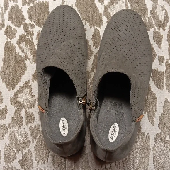 Dr. Scholl's Slip-on Faux Leather Sneaker Gray Shoes Women's Size 7.5M - Picture 4 of 5